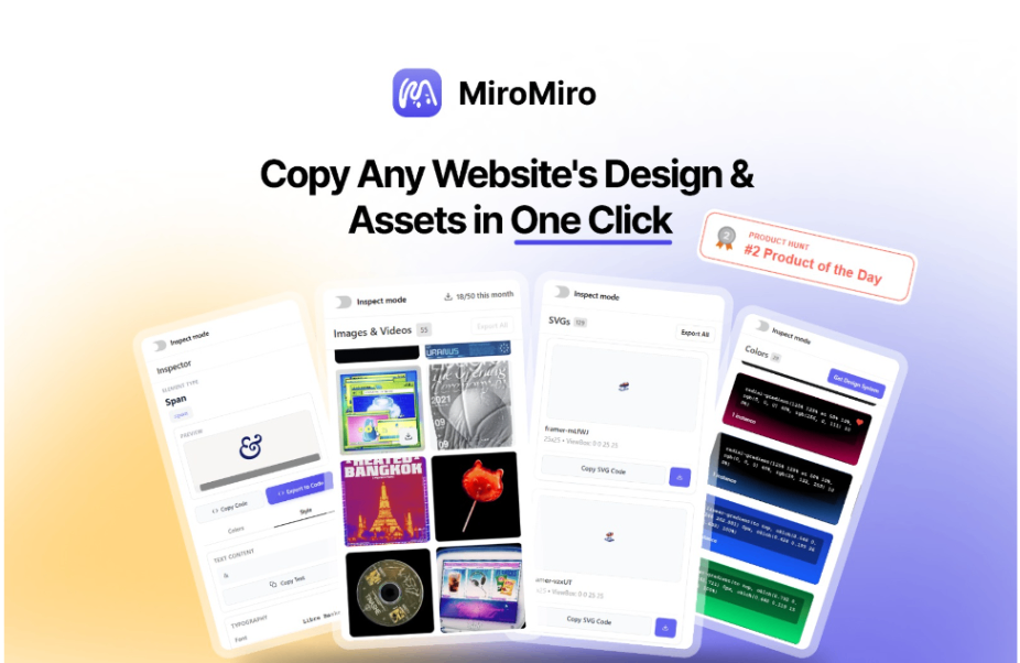 MiroMiro screenshot and logo